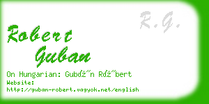 robert guban business card